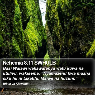 Nehemia 8:11 SWHULB Bible Verse Image