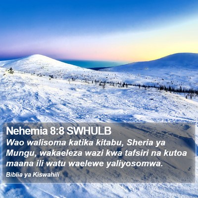 Nehemia 8:8 SWHULB Bible Verse Image
