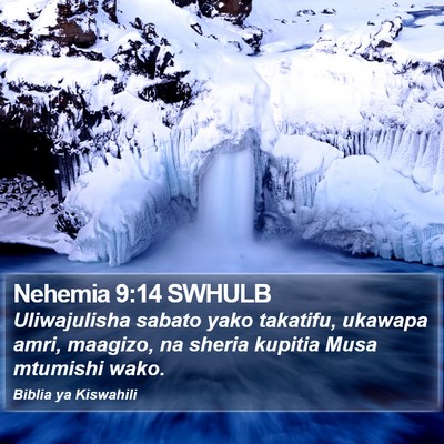 Nehemia 9:14 SWHULB Bible Verse Image