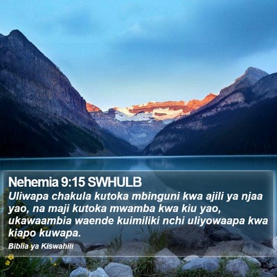 Nehemia 9:15 SWHULB Bible Verse Image