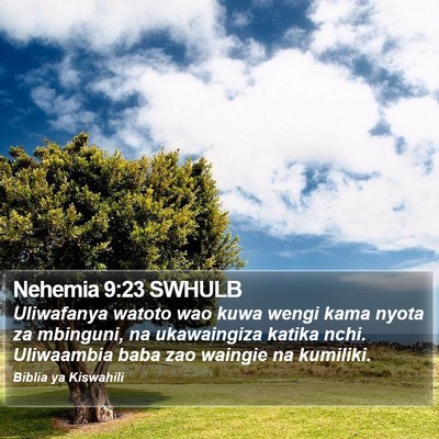 Nehemia 9:23 SWHULB Bible Verse Image