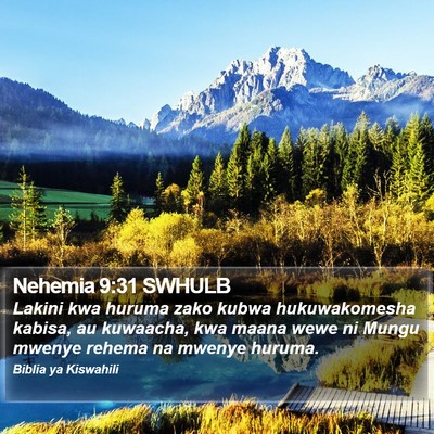 Nehemia 9:31 SWHULB Bible Verse Image