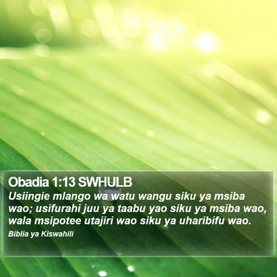 Obadia 1:13 SWHULB Bible Verse Image