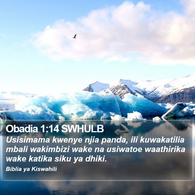 Obadia 1:14 SWHULB Bible Verse Image