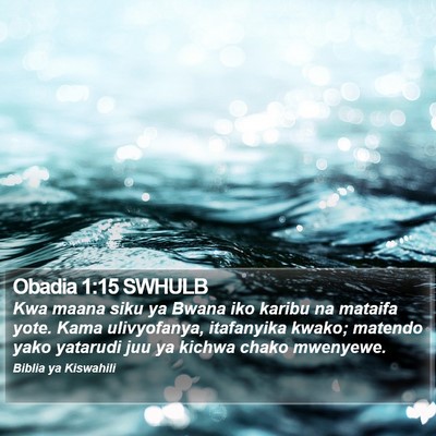 Obadia 1:15 SWHULB Bible Verse Image