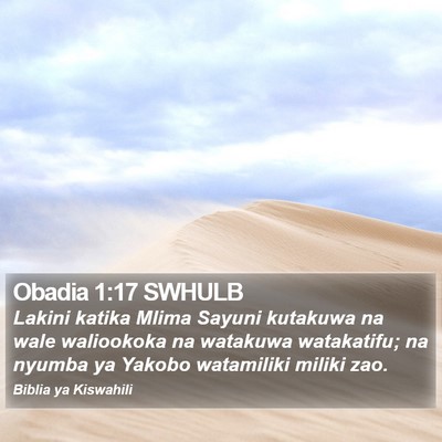 Obadia 1:17 SWHULB Bible Verse Image