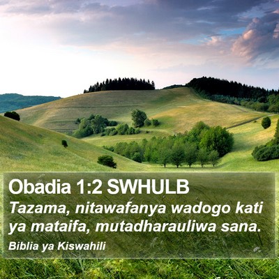 Obadia 1:2 SWHULB Bible Verse Image