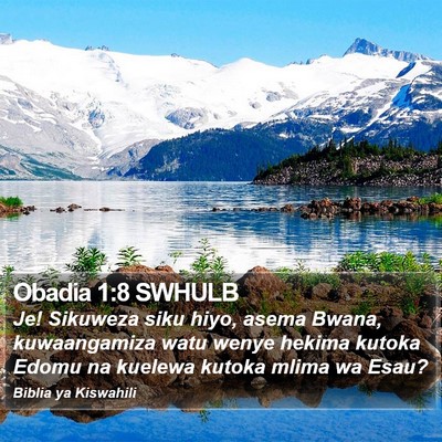 Obadia 1:8 SWHULB Bible Verse Image