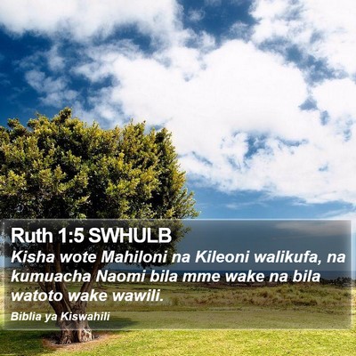 Ruth 1:5 SWHULB Bible Verse Image