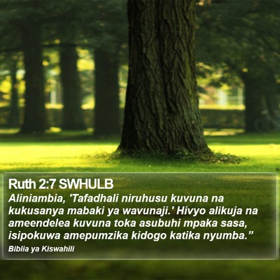 Ruth 2:7 SWHULB Bible Verse Image