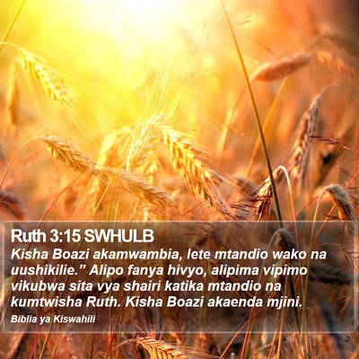Ruth 3:15 SWHULB Bible Verse Image