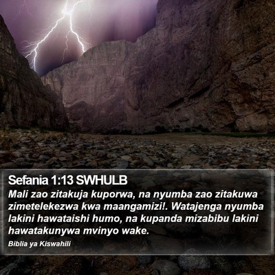 Sefania 1:13 SWHULB Bible Verse Image