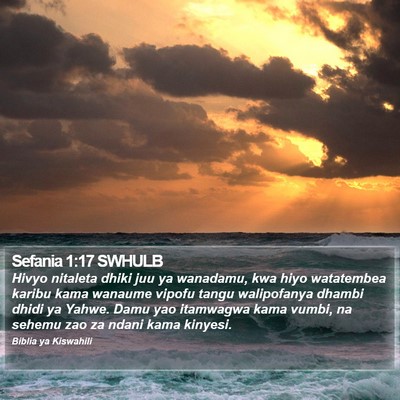 Sefania 1:17 SWHULB Bible Verse Image
