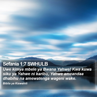 Sefania 1:7 SWHULB Bible Verse Image