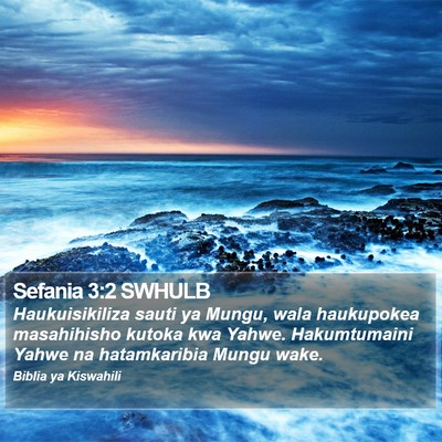 Sefania 3:2 SWHULB Bible Verse Image