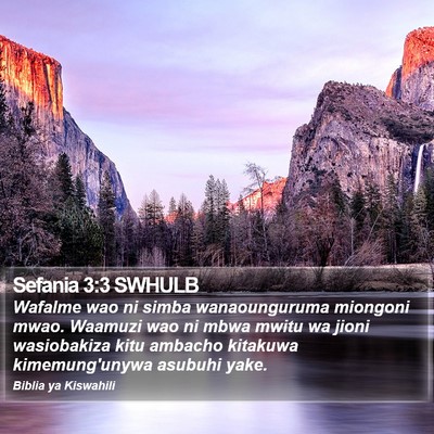Sefania 3:3 SWHULB Bible Verse Image