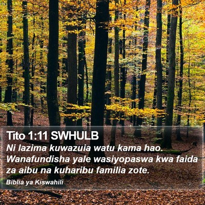 Tito 1:11 SWHULB Bible Verse Image