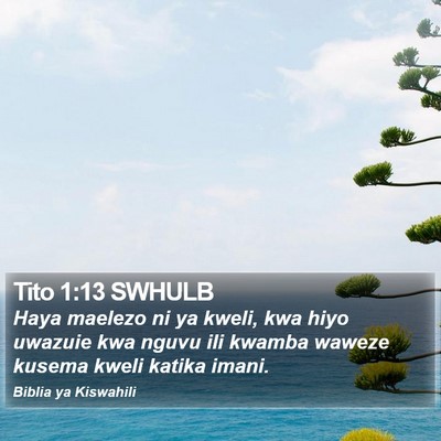 Tito 1:13 SWHULB Bible Verse Image