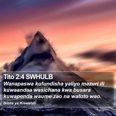 Tito 2:4 SWHULB Bible Verse Image