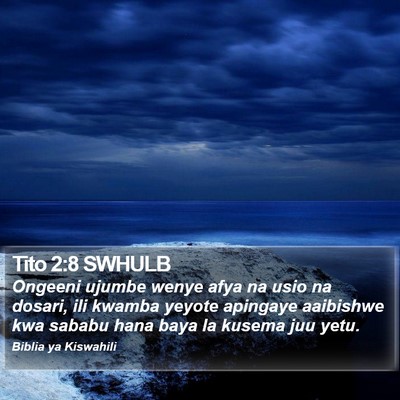 Tito 2:8 SWHULB Bible Verse Image