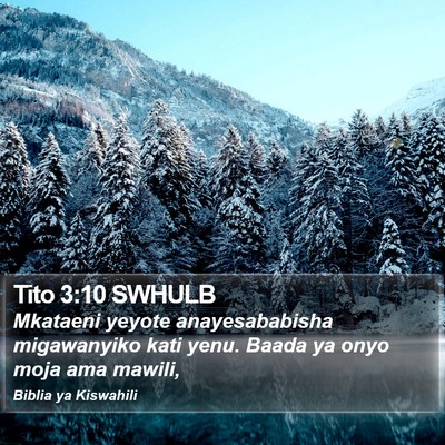 Tito 3:10 SWHULB Bible Verse Image