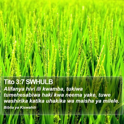 Tito 3:7 SWHULB Bible Verse Image