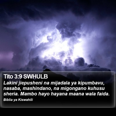 Tito 3:9 SWHULB Bible Verse Image