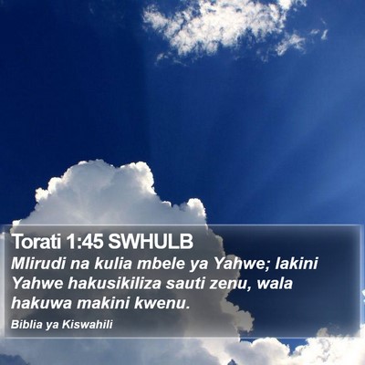 Torati 1:45 SWHULB Bible Verse Image