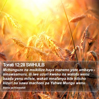 Torati 12:28 SWHULB Bible Verse Image