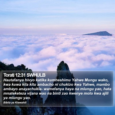 Torati 12:31 SWHULB Bible Verse Image