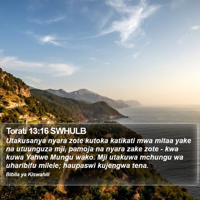 Torati 13:16 SWHULB Bible Verse Image