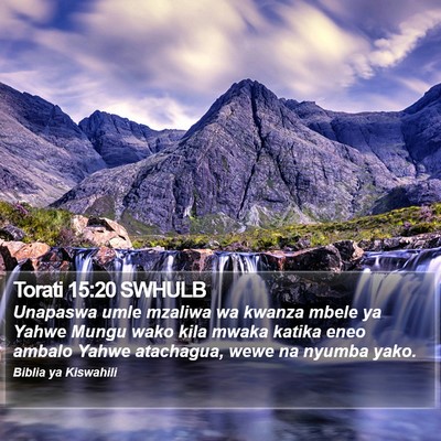 Torati 15:20 SWHULB Bible Verse Image