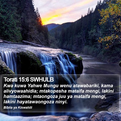 Torati 15:6 SWHULB Bible Verse Image