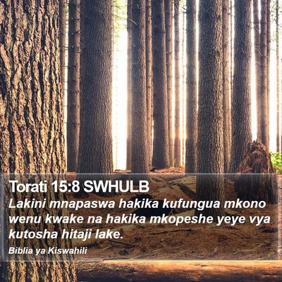 Torati 15:8 SWHULB Bible Verse Image