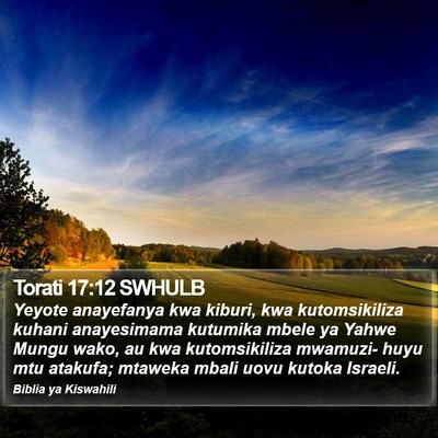 Torati 17:12 SWHULB Bible Verse Image