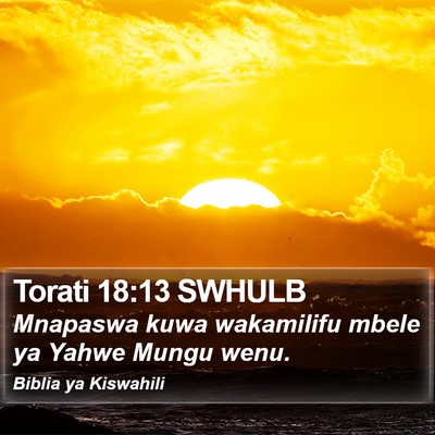 Torati 18:13 SWHULB Bible Verse Image