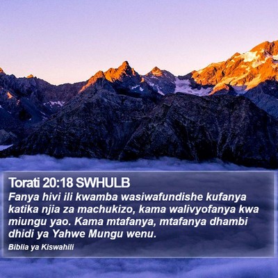 Torati 20:18 SWHULB Bible Verse Image