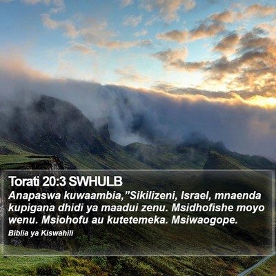 Torati 20:3 SWHULB Bible Verse Image