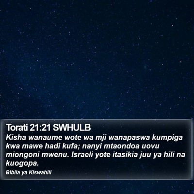 Torati 21:21 SWHULB Bible Verse Image