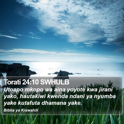 Torati 24:10 SWHULB Bible Verse Image
