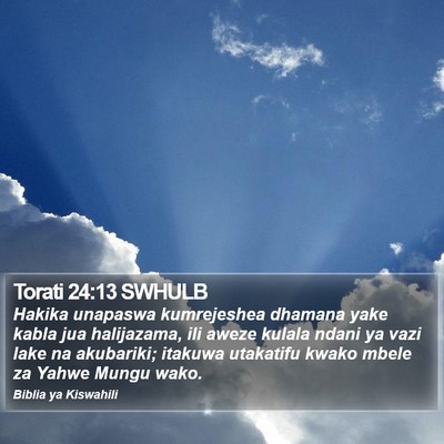 Torati 24:13 SWHULB Bible Verse Image