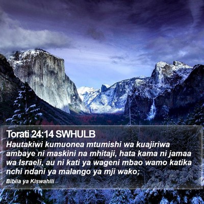 Torati 24:14 SWHULB Bible Verse Image