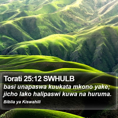 Torati 25:12 SWHULB Bible Verse Image
