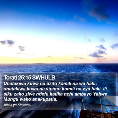 Torati 25:15 SWHULB Bible Verse Image
