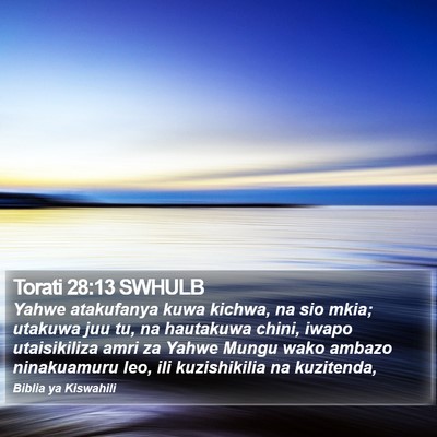 Torati 28:13 SWHULB Bible Verse Image