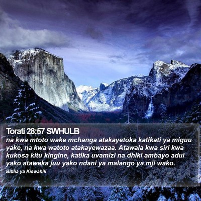 Torati 28:57 SWHULB Bible Verse Image