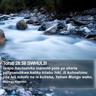 Torati 28:58 SWHULB Bible Verse Image