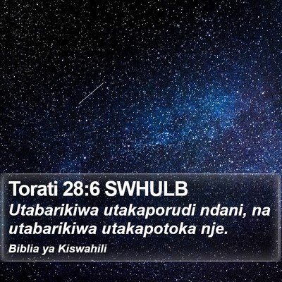 Torati 28:6 SWHULB Bible Verse Image