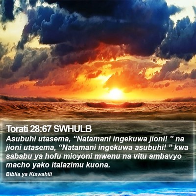 Torati 28:67 SWHULB Bible Verse Image