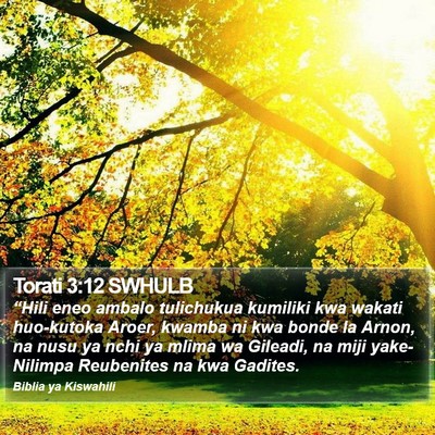 Torati 3:12 SWHULB Bible Verse Image